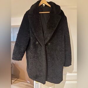 Women's Black Faux Fur / Teddy Coat